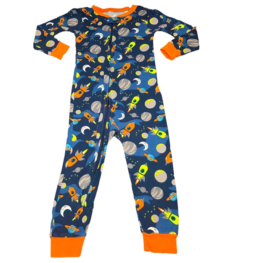 Carter’s Baby Boy Long Sleeved Zipper Onesie - Size 24 months